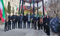 وداع دانشگاهیان علوم پزشکی البرز با شهید گمنام در پردیس دانشگاه
